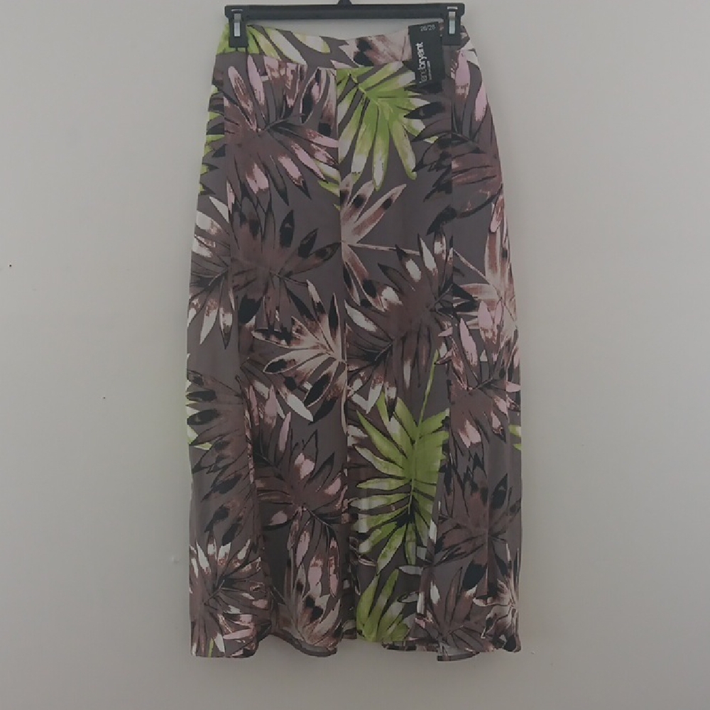 Lane Bryant Tropical Linen Trumpet Skirt  #3403